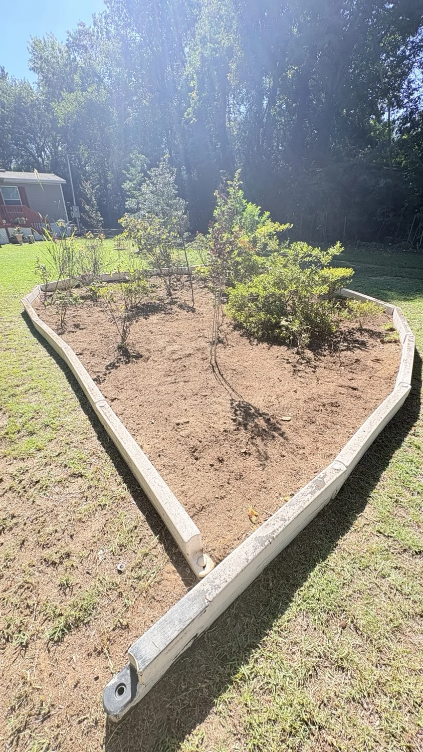 After landscape bed · another view: finished work by Fixed by Hicks
