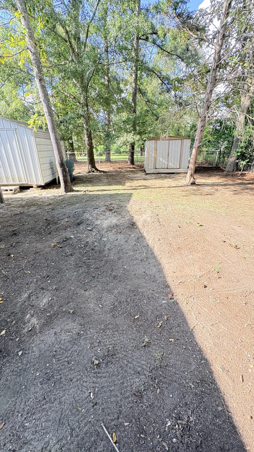 After backyard cleanup: debris pile cleared by Fixed by Hicks